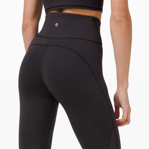 Lululemon Everlux mesh 25” high rise tight - black, size 6.  Perfect condition.